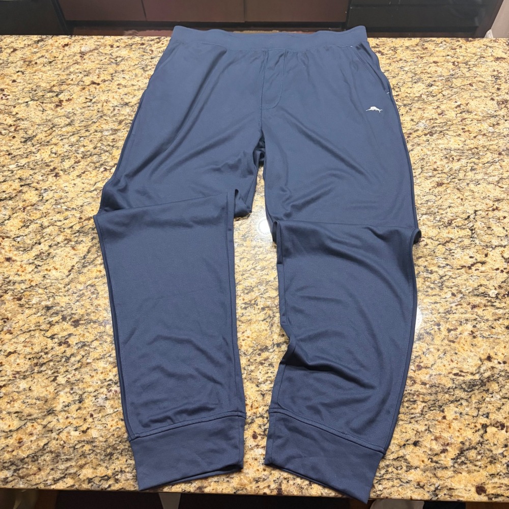 Tommy Bahama Mens Navy Blue Lounge Jogger Pants Size Large Marlin Logo ws